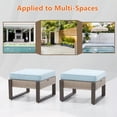 thumbnail image 3 of Meetleisure 2-Piece Outdoor PE Rattan Ottomans with Removable Cushions, Sky Blue, 3 of 9