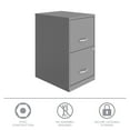 thumbnail image 6 of Space Solutions 18" Deep 2 Drawer Letter Width Vertical File Cabinet, Silver, 6 of 14