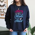 thumbnail image 4 of EcoLoom Nursing Is Work Of Heart Long Sleeve Unisex Midweight Crewneck Sweatshirt, 4 of 4