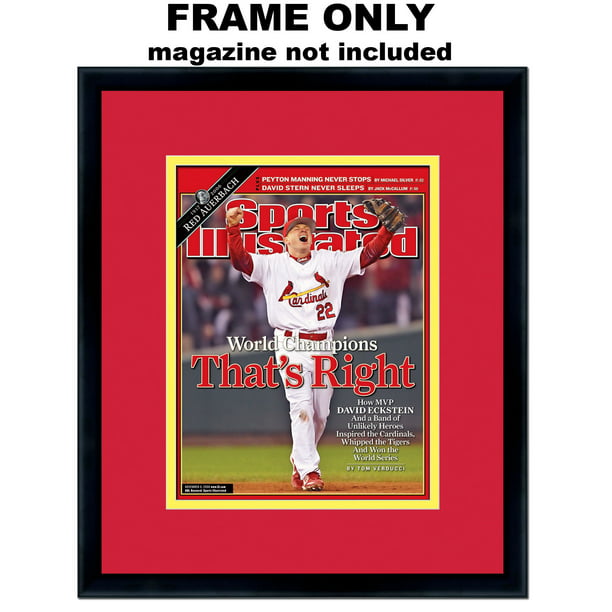 Sports Illustrated Magazine Frame - with St Louis Cardinals Colors Double Mat - 0 ...