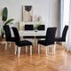 thumbnail image 5 of Black chair cover 6-pack seat covers suitable for living room, office, banquet, 5 of 5