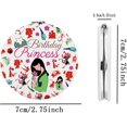 thumbnail image 2 of BEKECH Mulan Princess Inspired Gift Birthday Princess Compact Mirror Mulan Fans Pocket Mirror Princess Movie Gift, 2 of 7