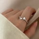 thumbnail image 2 of Anillos Doble Delicado Diseño De Moda Puede Ser Ajustable Anillo Luz De Plata De Alto Grado Anillo, 2 of 7