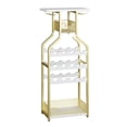 thumbnail image 1 of Wine Rack, Freestanding Floor Wine Storage Table Metal Wine Bottle Holders Stands for Bar, Kitchen, Dining Room and Living Room, 1 of 5