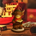 thumbnail image 5 of Hígh-lánd Cow Figurine - Christmas Night Light Decor, Desktop Holiday Night Lightf, Collectible Cow Ornament for Living Room Bedroom Study Nursery Bedside Nightstand Bookshelf Home Office Dormitory,A, 5 of 6