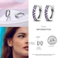thumbnail image 4 of Pendientes de estrella de plata 925 auténtica estándar para mujer, circonita de color corazón, lujoso y exquisito regalo de joyería de boda de compromiso, 4 of 5