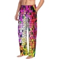thumbnail image 2 of Daiia Colorful Tie Dye Stained Glass 3 Men's Sleep Pant with Pockets and Drawstring,Pajama Pants-XX-Large, 2 of 9