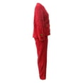 thumbnail image 4 of Tnhcen Women's Pajama Set Double - faced Fleece Spring Thermal Sleepwear Cozy Fuzzy Pajamas Plus Size S - XL Long Sleeve Button Front Cherry Embroidered Loungewear, 4 of 5