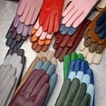 thumbnail image 6 of Full Finger Motorcycle Leather Gloves Winter Warm Real Leather Gloves for Women, 6 of 6