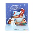 thumbnail image 1 of Karymi Christmas Greeting Card Holiday Blessing Children's Message Card Christmas Three Greeting Card Paper Carving Clearance Up to 60% off Christmas Eve, 1 of 2