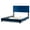 Navy, variant on Auryon Navy Blue Velvety Fabric Queen Bed with Button Tufting
