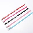 thumbnail image 3 of Miaocao Pink Rhinestone Dog Collars for Small Dogs, Pretty Bling Diamond Puppy Collar Crystal Sparkly Glitter Jewel Girls Cat Collars for XXS Xs Small Medium Pet Female Dogs Kitten, 3 of 5