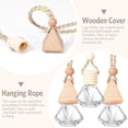 thumbnail image 6 of 100 Pcs Car Air Fresheners Diffuser with Wooden Cap Empty Aromatherapy Diffuser Clear Car Fragrance Holder Pendant Hanging Perfume Fresheners Bottles for Decor(Diamond,Clear), 6 of 14