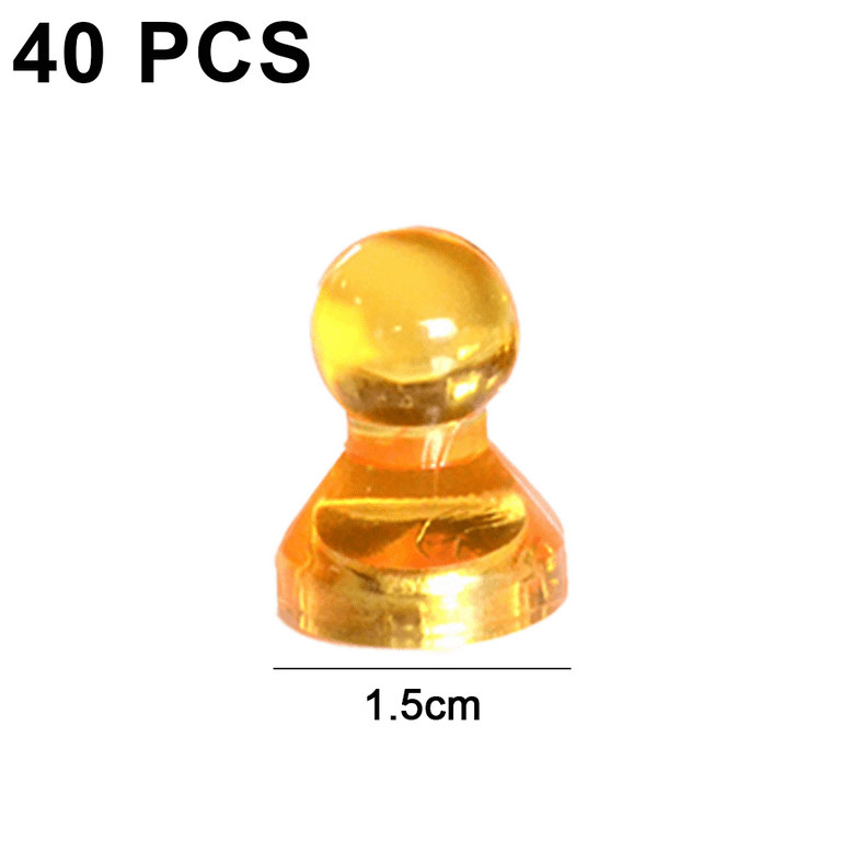 30 Gold Magnetic Metal Pins - Perfect Magnets for Maps, Whiteboards, and Other Metal Surfaces