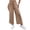 Khaki,#008, variant on Women Linen Pants Summer Wide Leg Cropped Palazzo Pants Drawstring High Waisted Beach Lounge Trousers with Pockets,L