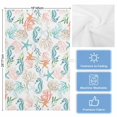 thumbnail image 5 of Teal Red Seahorse Coastal Kitchen Towels Set of 2, Water Absorbent Dish Towel, Nautical Beach Coral Starfish Decorative Hand Towels - Quick Drying Cloth for Cooking Baking, 18x28 Inch, 5 of 8