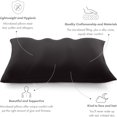 thumbnail image 4 of Hit Notion Premium Microbead Pillow, Anti-Aging, Silk like Cover, Matte Black Matte Black X-Large, 4 of 5