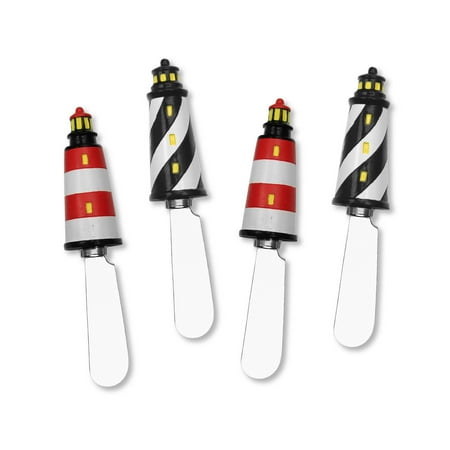 - Mr. Spreader 4-Piece Lighthouse Resin Cheese Spreader, Assorted