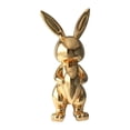thumbnail image 2 of Estatuilla creativa de conejo florero escultura contenedor arreglo floral almacenamiento para porche mesa sala de estar dormitorio Decoración , dorado Macarena Estatuilla de conejo, 2 of 8