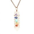 thumbnail image 1 of AMERTEER Collier Pendentif en Forme d'Épée en Pierre Naturelle en Cristal de Gravier Coloré, 1 of 6