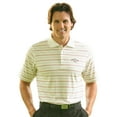 thumbnail image 1 of Monterey Club Men's Cotton Blend Stripe Texture Golf Polo Shirt #1127, 1 of 2