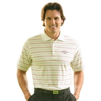 Monterey Club Men's Cotton Blend Stripe Texture Golf Polo Shirt #1127