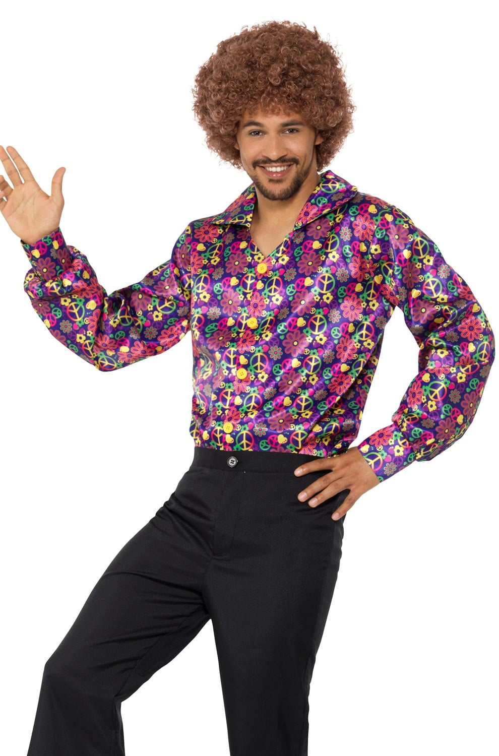 60s 70s Groovier Dancer Costume Fancy Dress Disco Mens Outfit New by Smiffys 
