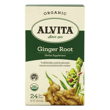 Alvita thés Sachets de thé à base de plantes bio - Gingembre - 24 Sacs