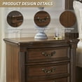 thumbnail image 4 of Signature Design by Ashley Lavinton Nightstand - 3 Drawer Traditional Bedroom End Table with Hidden Tray - Brown, 4 of 8