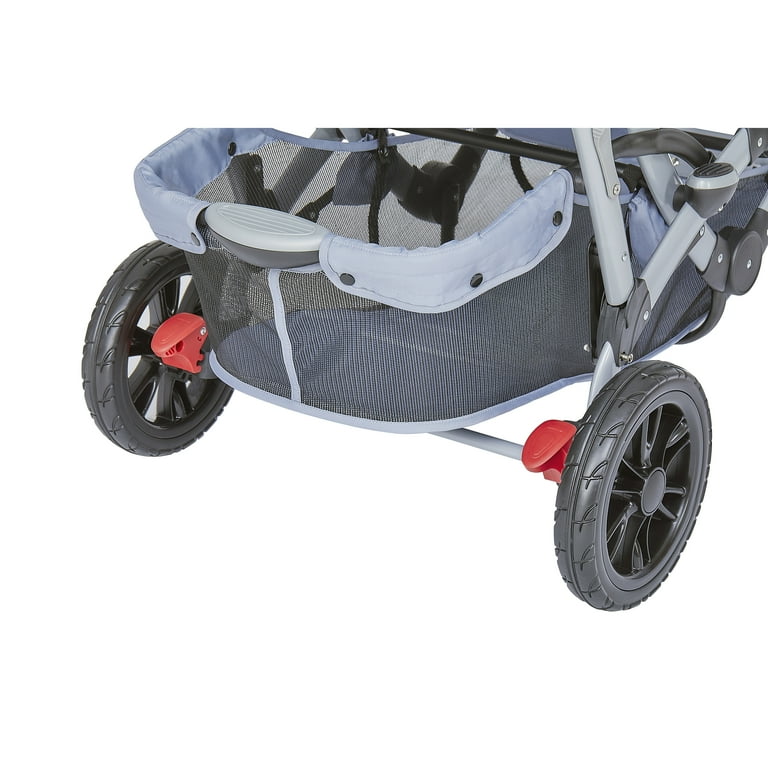Free Shipping Dream On Me Track Tandem Stroller Face to Face Edition Sky Grey Walmart