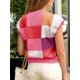 thumbnail image 5 of Jersey Saodimallsu de manga corta para mujer, color block, 5 of 6
