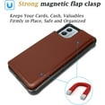 thumbnail image 6 of Takfox for Motorola G 5G 2023 Case with Card Holder, Moto G 5G 2023 Wallet Case for Women Men with RFID Blocking, Durable Leather Kickstand Shockproof Flip Case for G 5G 2023-Brown, 6 of 7