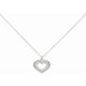 thumbnail image 1 of Collar De Silueta De Corazon Con Zirconias De Plata 925, 1 of 5