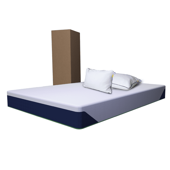 Colchón en Caja + Almohadas Nube Estándar DR JOOHN Matrimonial Zen Confort 20cm, Memory Foam Semi Firme para Todas las Edades.