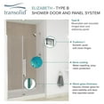 thumbnail image 7 of Transolid Ehtb59297610c-T Elizabeth 76" High X 59" Wide Hinged Semi Frameless Shower Door, 7 of 7