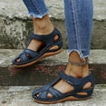thumbnail image 5 of Xijirk Sandals for Women Summer Closed Toe Comfort Dressy Fisherman Sandal Bohemia Ankle Strap Hollow Out Wedges Women Sandals Breathable Arch Support Beach Shoe,BU1,7, 5 of 8