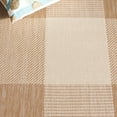 thumbnail image 6 of SAFAVIEH Courtyard Benjamin Plaid Indoor/Outdoor Area Rug, Natural/Beige, 6'7" x 6'7" Round, 6 of 11