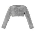 thumbnail image 5 of Women's 2024 Winter Coats Fleece Cropped Jacket for Women Faux Fur Long Sleeve Shaggy Warm Outerwear, 5 of 7