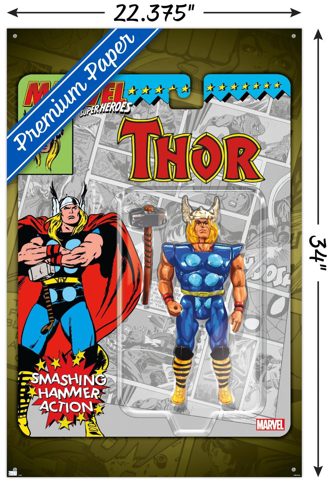 Marvel Toy Vault - Thor Wall Poster with Pushpins, 22.375" x 34"