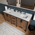 thumbnail image 2 of Ziva 72 in W x 22 in D Rustic Barnwood Double Bath Vanity, Cultured Marble Top and 30 in Mirrors, 2 of 8
