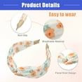 thumbnail image 4 of Vocoste Floral Knot Hairbands No Slip Fashion 1.93" Wide Hair Accessories Beige Headbands for Women, 4 of 6