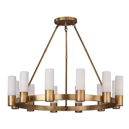 

Chandeliers 12 Light Bulb Fixture With Natural Aged Brass Finish E12 Bulb Type 35 inch 480 Watts