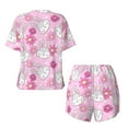 thumbnail image 6 of Rocae Sunflower Rabbit for Two Piece Sleepwear Pajamas Sets for Women Soft Short-Sleeved Pjs with Lounge Shorts X-Large, 6 of 9