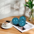 thumbnail image 4 of Hiziwimi 3Pcs 8cm/3.15inch Blue Mosaic Decoration Ball Set Centerpiece Balls Gradient Mosaic Glass Solid Ball , for Centerpiece Bowls, Vases, Tables, Wedding, Party Thanksgiving Christmas Decoration, 4 of 5