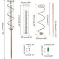 thumbnail image 2 of Pluviómetro de vidrio en espiral de 7 pulgadas con capacidad para lluvia, pluviómetro de bronce para jardín con marco de metal, pluviómetro de vidrio de tubo de hierro para jardín y exterior., 2 of 6