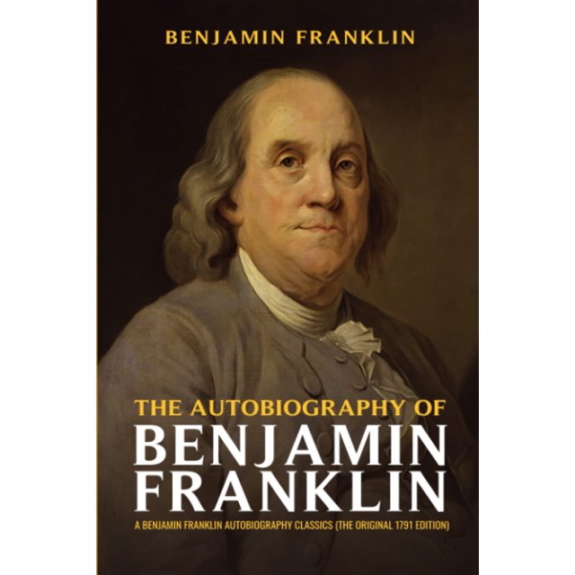 Libro La autobiografía de Benjamin Franklin, edición original de 1791.