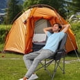 thumbnail image 3 of REDCAMP Folding Lawn Rocking Chair Portable, Foldable, Cup Holder, Storage Pocket Ergonomic Camping Chairs with Carry Bag, Black Patchwork, 2 Packs, 3 of 9