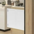 thumbnail image 3 of White Wood Swinging Door Wall-Mounted Double Half Cafe Doors Saloon Bar W/ Hinge, 3 of 18