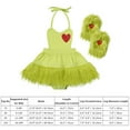 thumbnail image 2 of IWEMEK Girl Outfit Stylish Chic Elf Baby Costume Hanging Neck Strap Dress with Furry Hem Gloves Heart Bodysuit 6M-6T, 2 of 7