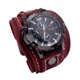 thumbnail image 2 of Retro Punk Men Wristwatch Male Watch Bracelet Adjustable Leather Strap for Men Colleagues , rojo Salvador Reloj de pulsera, 2 of 7